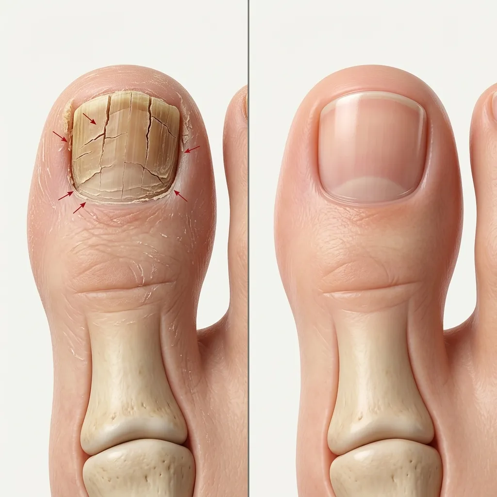 Brittle Toenails Treatment before and after clinical results