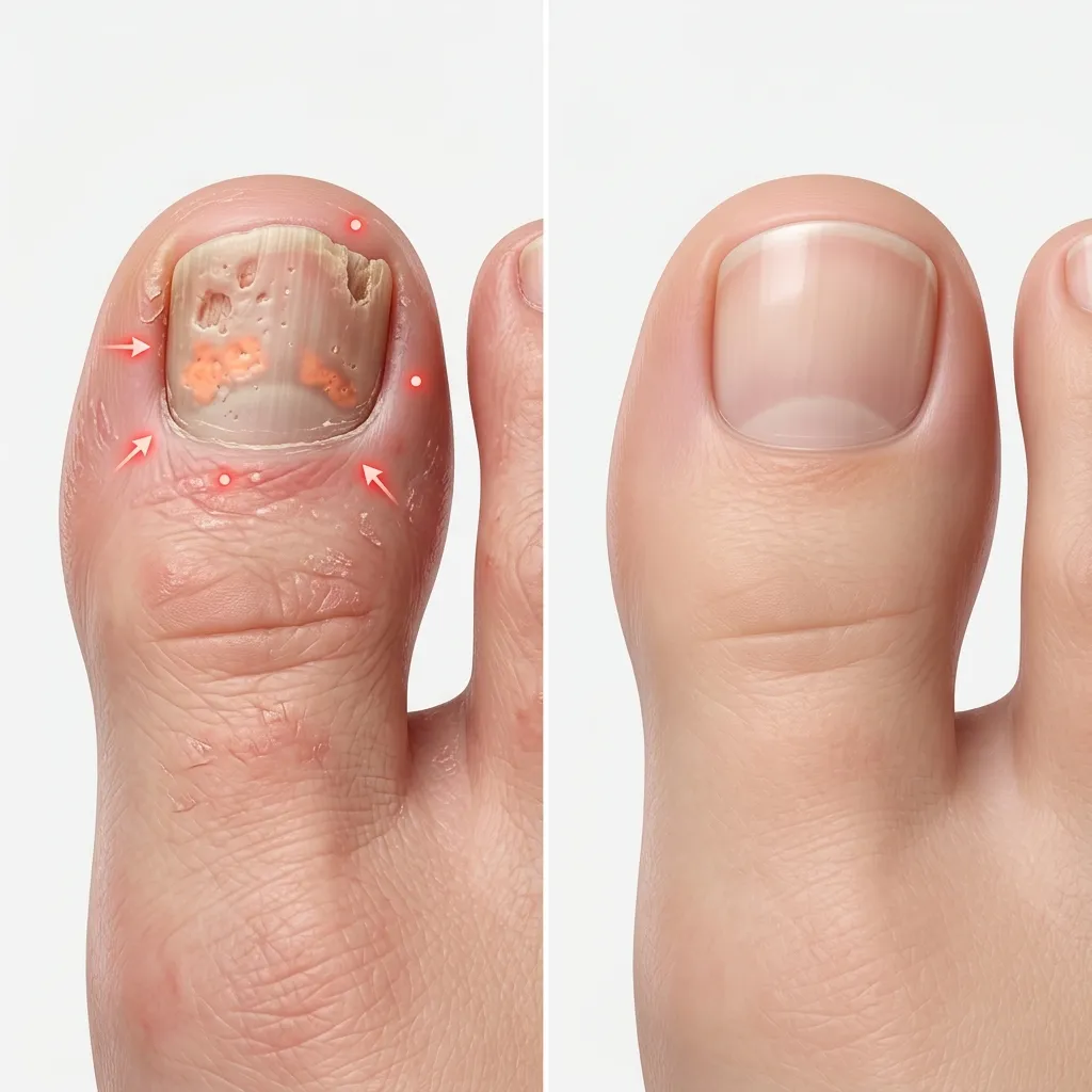 Nail Psoriasis Specialist before and after clinical results