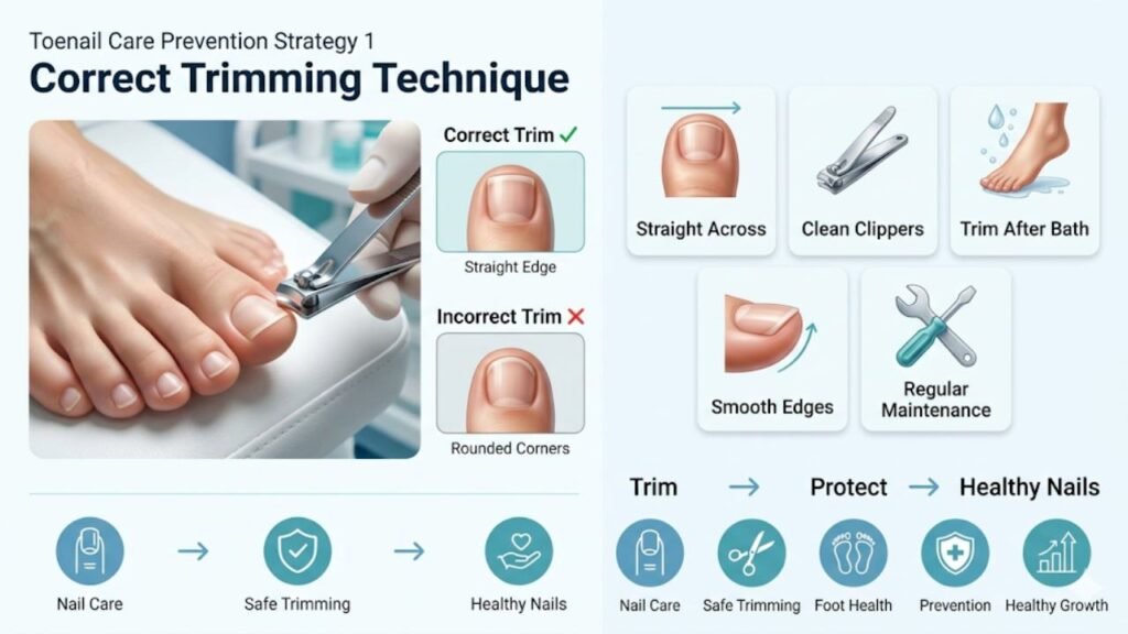 Toenail Care Prevention Guide 2 Toenail Care Prevention Strategy 1_ Correct Trimming Technique