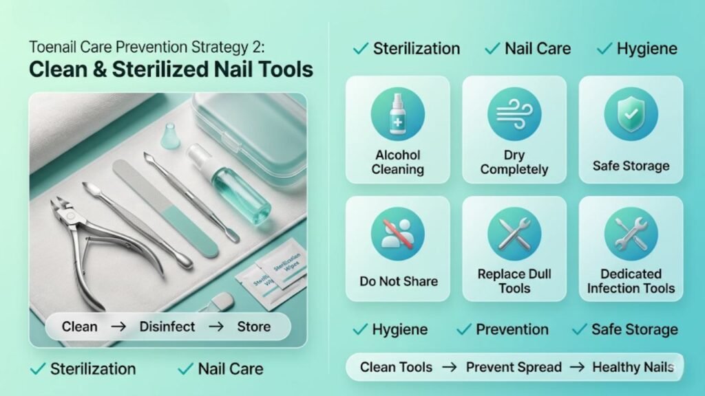 Toenail Care Prevention Guide 3 Toenail Care Prevention Strategy 2_ Clean, Sterilized Nail Tools
