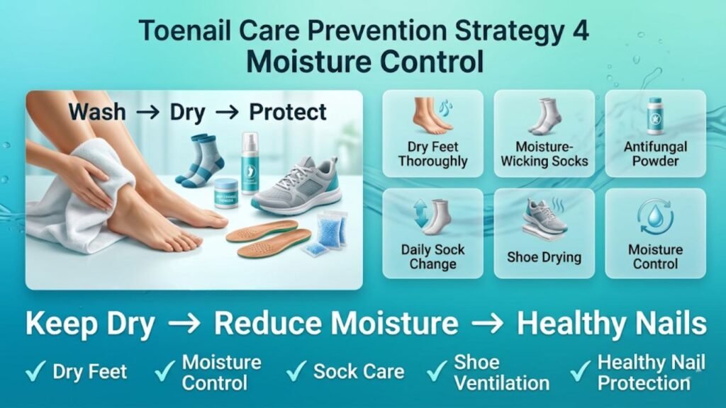Toenail Care Prevention Guide 5 Toenail Care Prevention Strategy 4_ Moisture Control