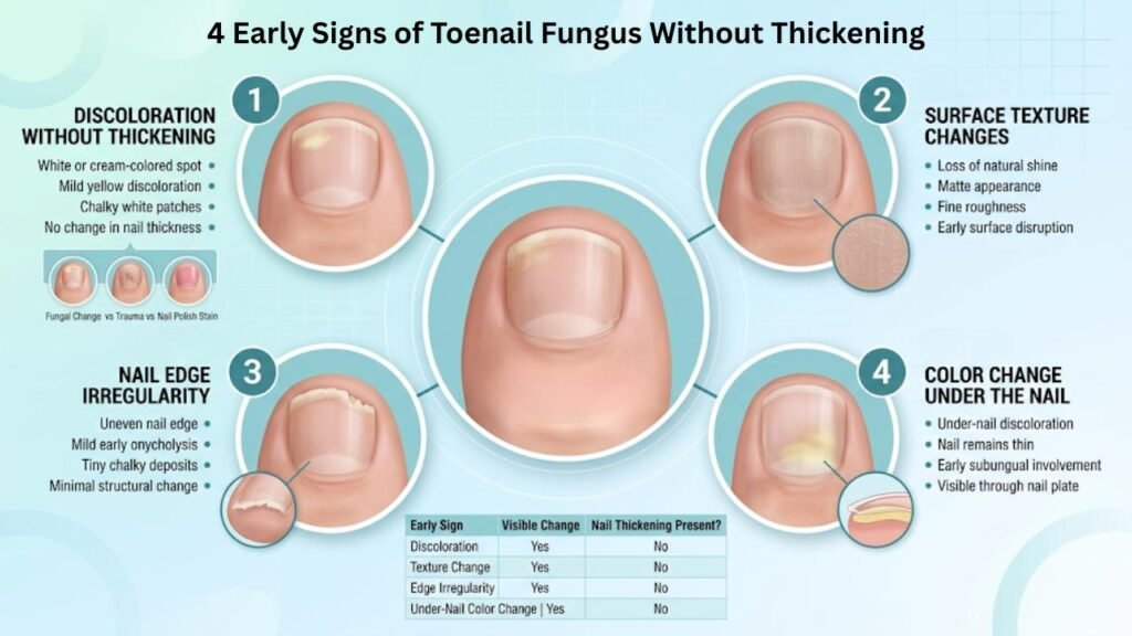 Toenail Fungus Without Thickening — Is It Possible? 2 4 Early Signs of Toenail Fungus Without Thickening