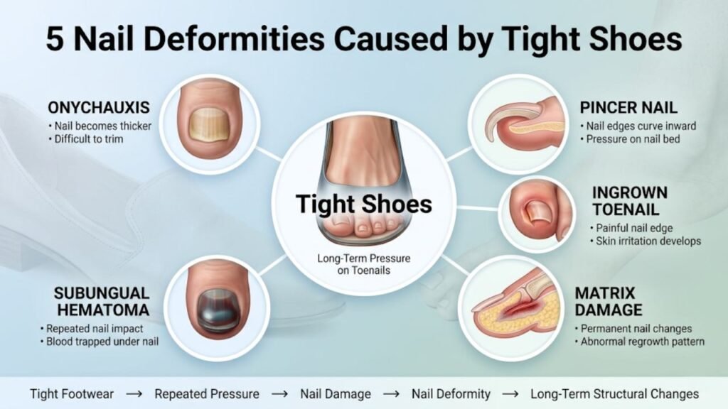5 Nail Deformities Caused by Tight Shoes