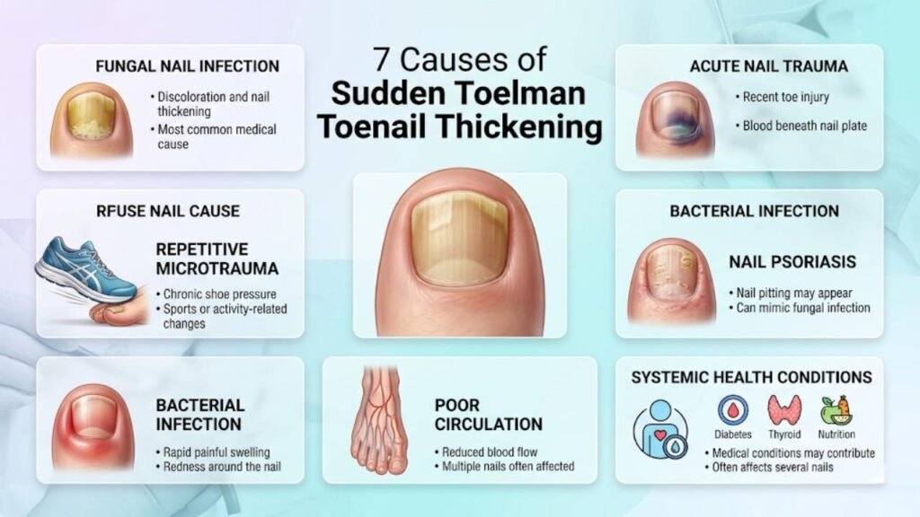 Causes of Sudden Toenail Thickening