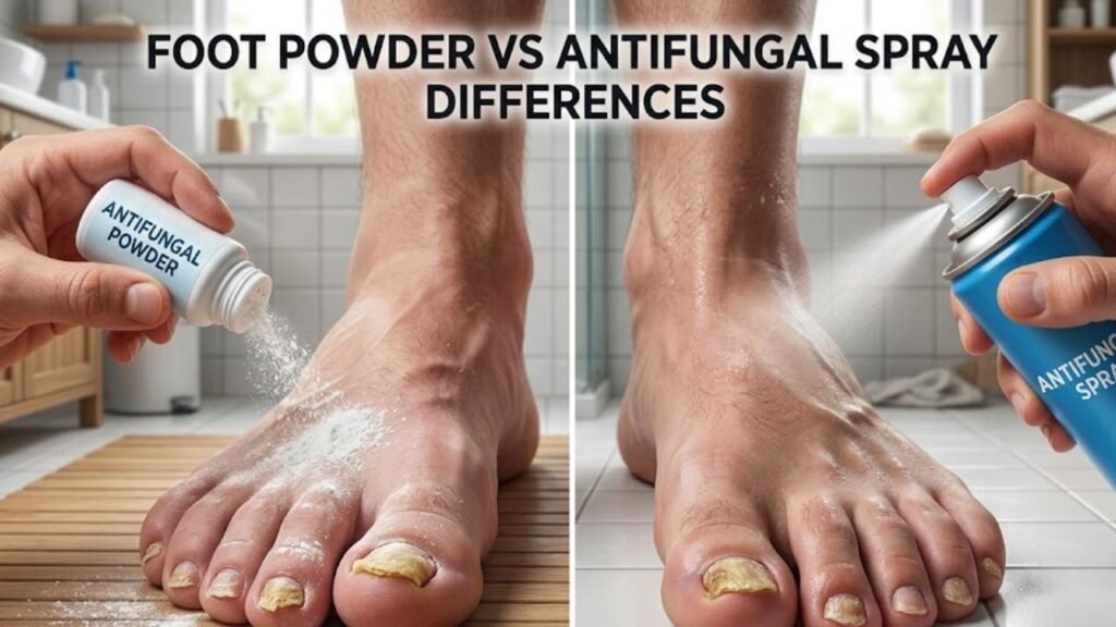 Foot Powder vs Antifungal Spray Differences