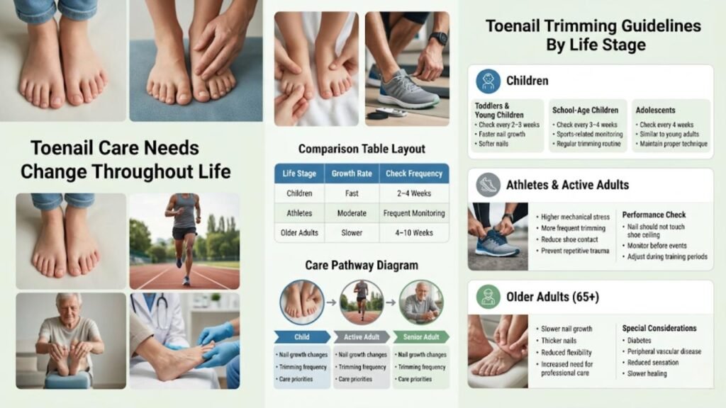 Trim Toenails Differently by Life Stage