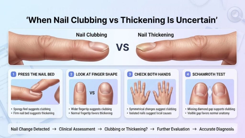 Nail Clubbing vs Thickening - Key Differences 2 When Nail Clubbing vs Thickening Is Uncertain