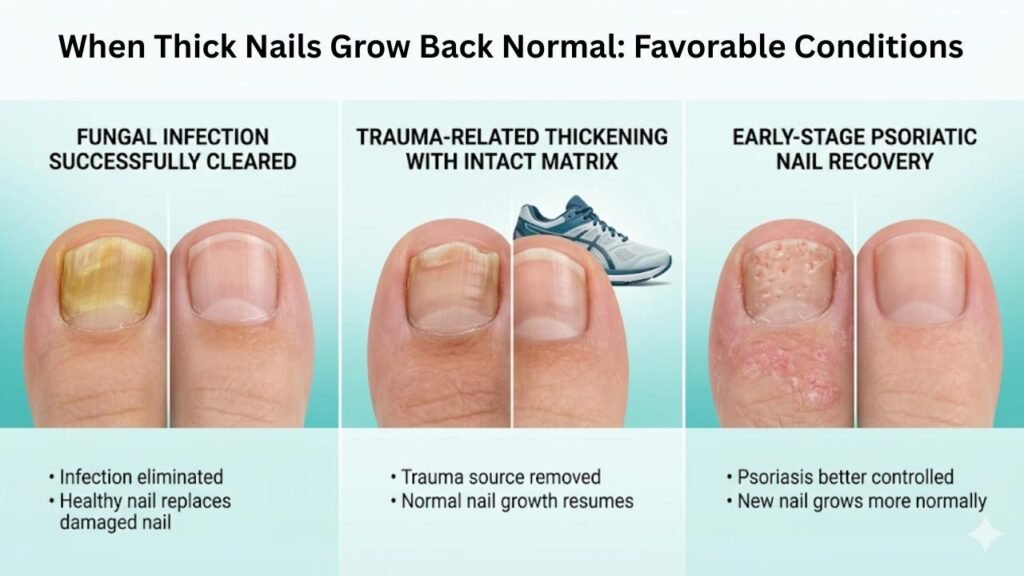 Can Thick Nails Grow Back Normal? 2 When Thick Nails Grow Back Normal: Favorable Conditions