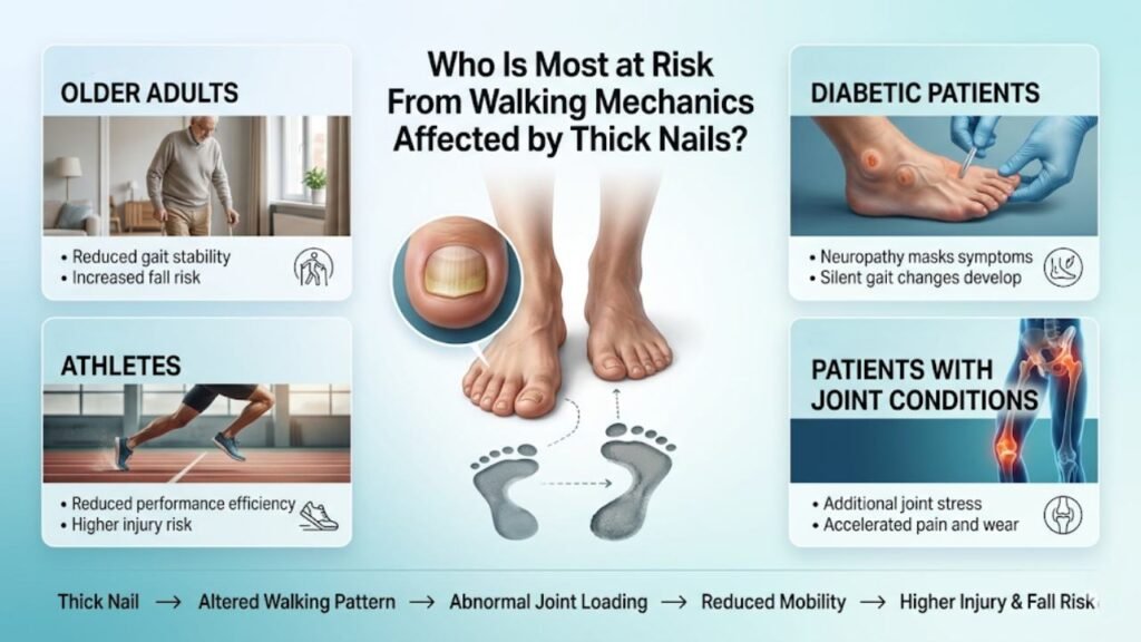 How Thick Nails Affect Walking Mechanics 2 Who Is Most at Risk From Walking Mechanics Affected by Thick Nails?